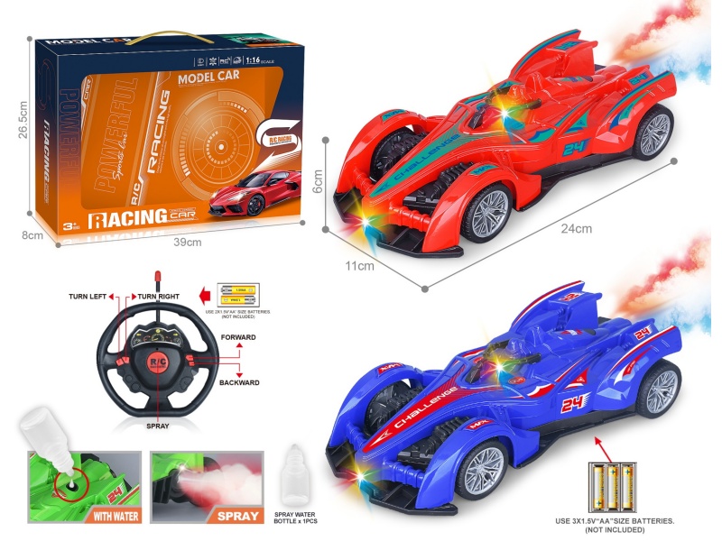 27Mhz 1:16 Five-Way Spray-Light Painted F1 Equation Remote-Controlled Racing Car (Without Power Included)