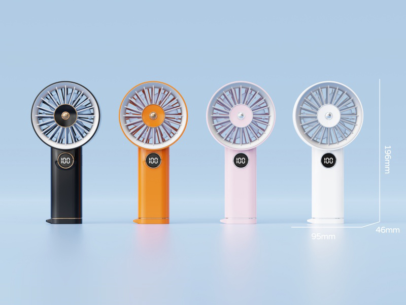 High-Speed Handheld Fan With Digital Display