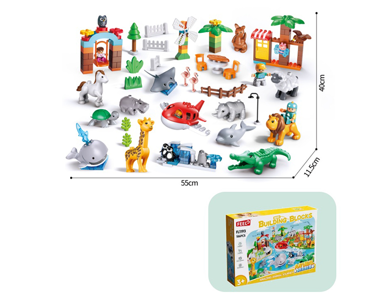 Amazing Animal Journey Building Blocks 186pcs