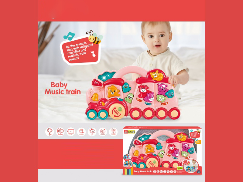 Baby Animal Train With Light And Music(Blue)