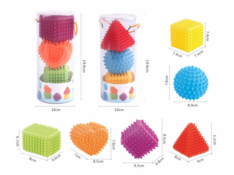 Geometrically Shaped Vinyl Balls 3pcs