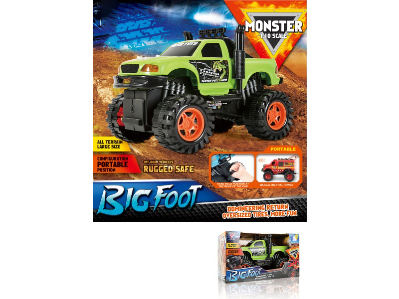 1:10 Hot Wheels Dinosaur Pickup Truck Inertia Vehicle