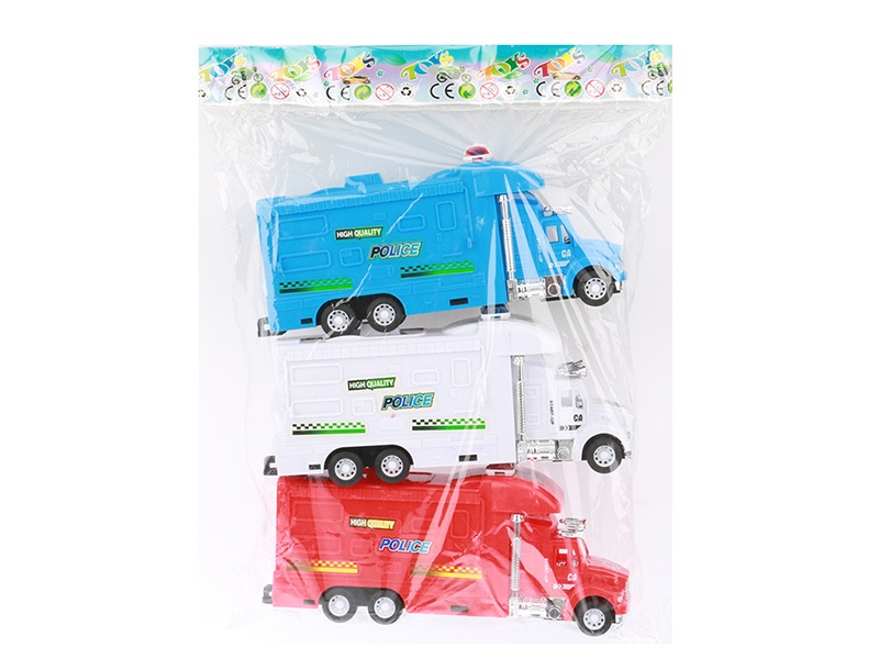 Friction Police Car 3pcs