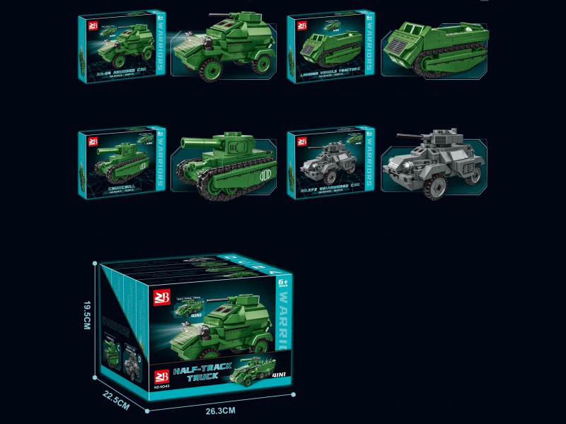 Building Blocks: 4-In-1 Half-Track Truck