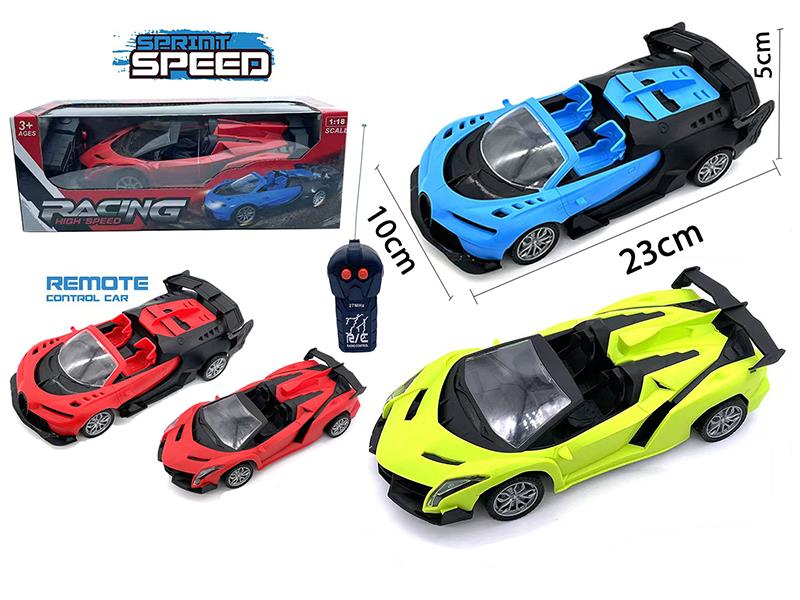 1:18 2-Channel Remote Control Lamborghini/Bugatti Convertible Car