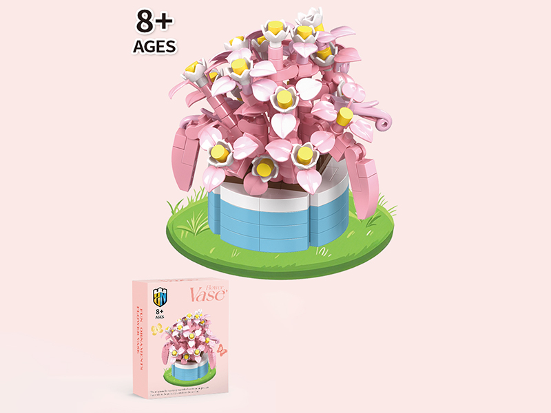 Lily Building Block Flower Potted Plant Series 227PCS
