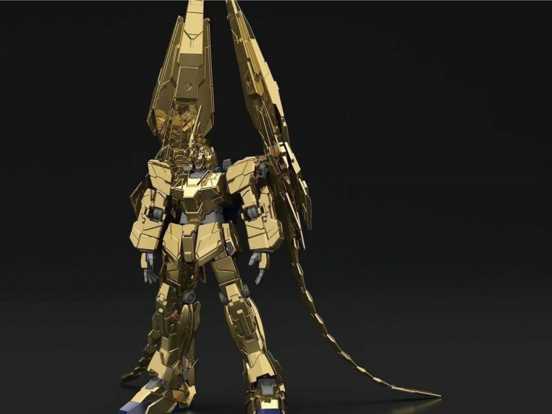 Phoenix One-Horn Mode No. 3 Electroplated Version Assembly Model Gundam Model