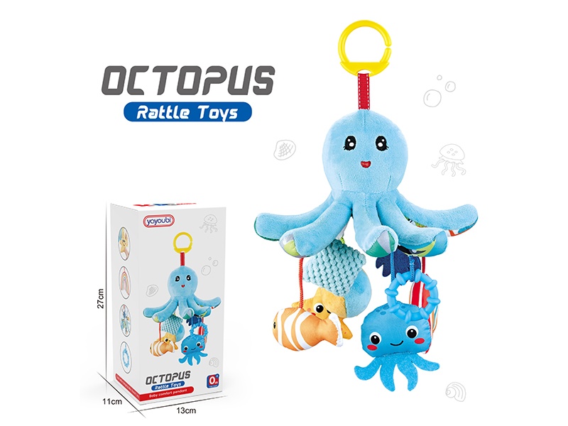 Plush Octopus Rattle Toys