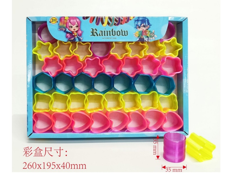 Rainbow Ring Transparent Crystal Strange Shape (Multi-Color) (45Pcs)