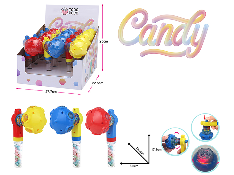 Spinning Top(With Lights) Candy Toys 12pcs