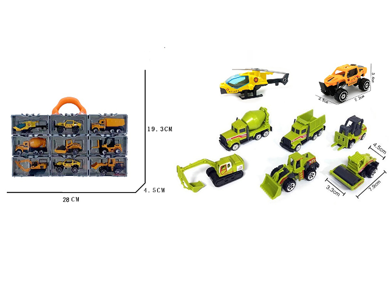 Slide Alloy Car Storage Box Set