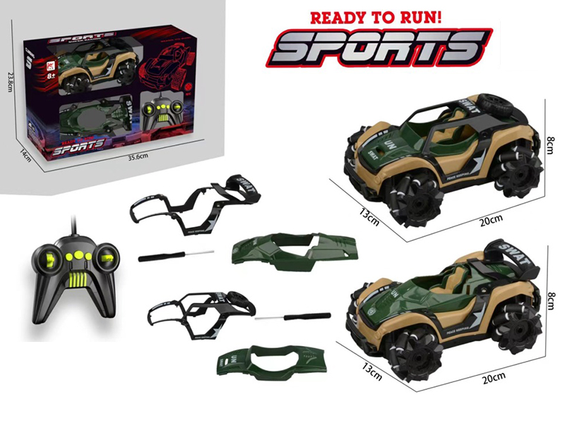 2.4G 6-Channel Remote Control DIY Assembly Drift Car(Included Batteries)