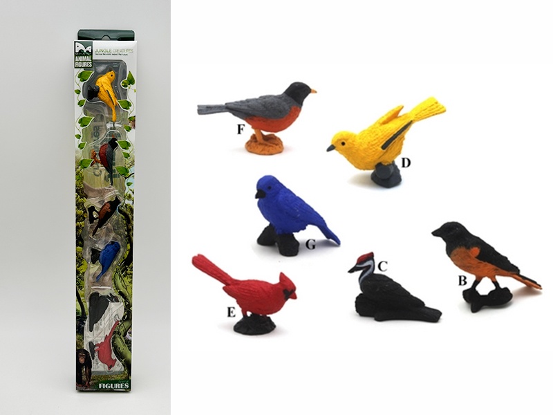 6pcs Mini Birds Set