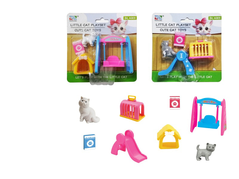 Mini Cat Swing Slide Set