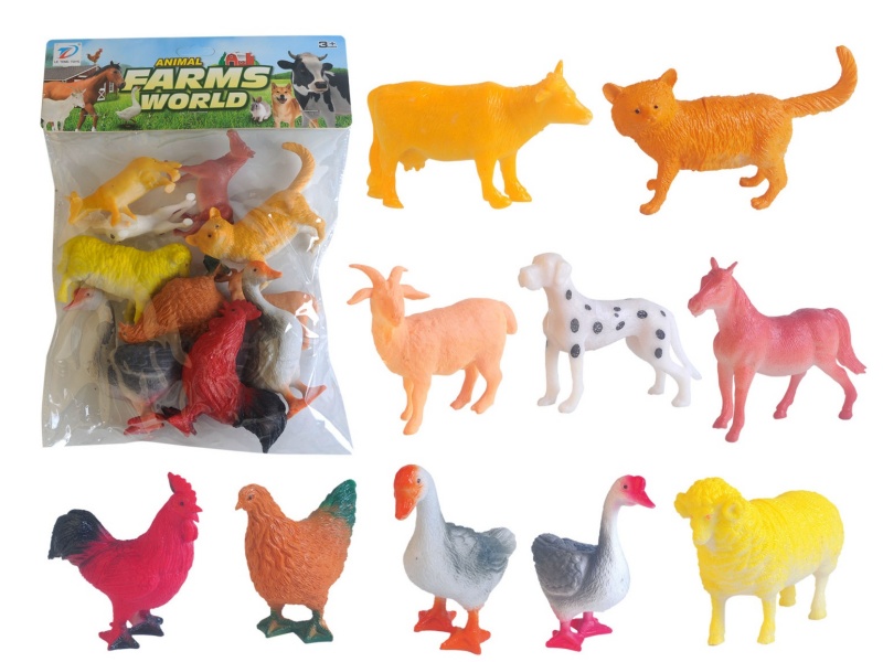 Pvc Simulated Farm Animal 10Pcs