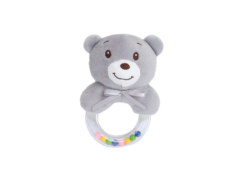 Baby Comfort Bow Tie Bear Plush Hand-Cranked Ring