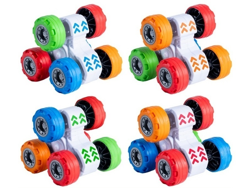 Inertial Solid-Color Rolling Six-Wheeled Vehicle