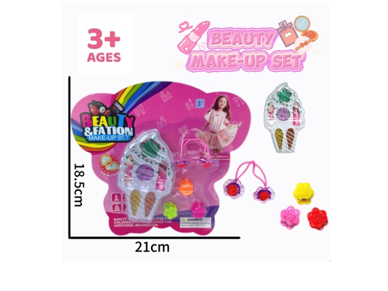 Ice cream, makeup, accessories and toys come with 3 clips and 1 rubber band