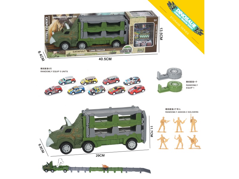 Dinosaur Children'S Catapult Track Car