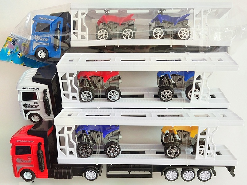 Friction Heavy Truck With Beach Motorcycle