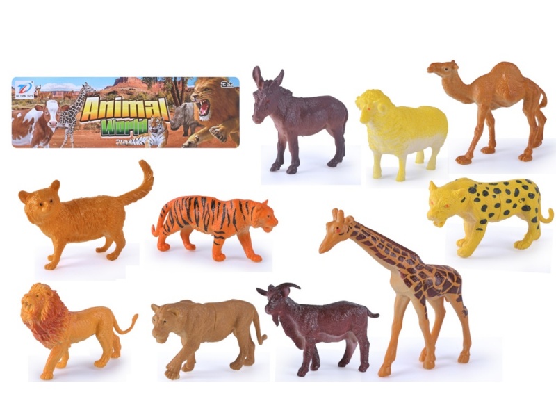 Solid Simulated Animal 10Pcs