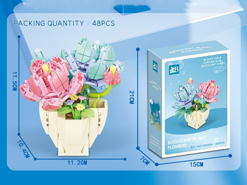 Building Blocks: Bear Cub Potted Plant 293 Pieces