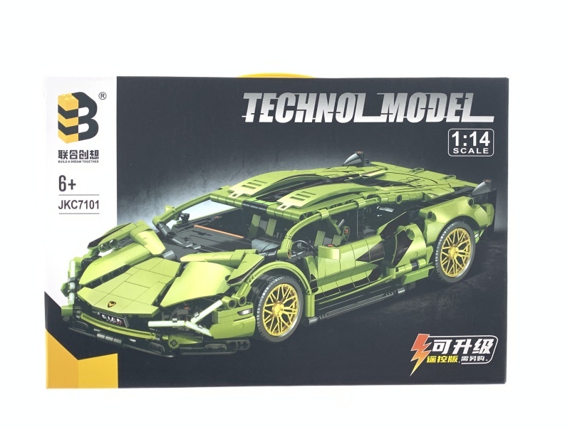 Building Blocks: Green Bull 1:14 Sports Car Series 1073+ Pieces