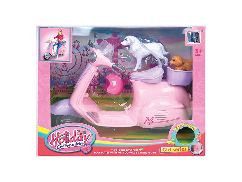 Slide Motorcycle Set With Lights And Music