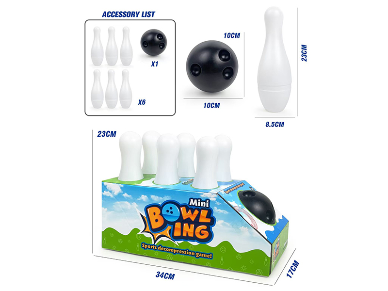 Bowling Set(6 Pins + 2 Ball)