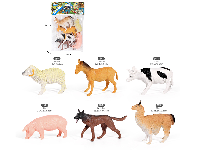 5" Farm Animal Set 6pcs
