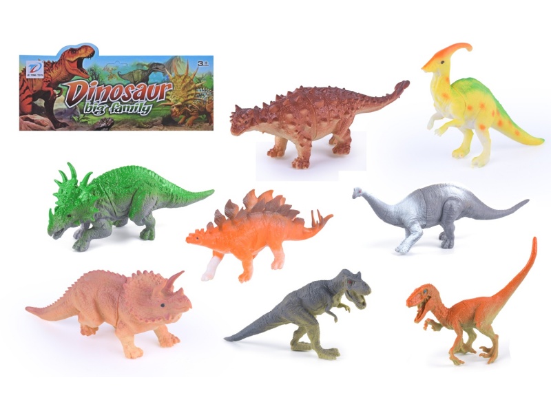 Solid Simulated Dinosaur 8Pcs