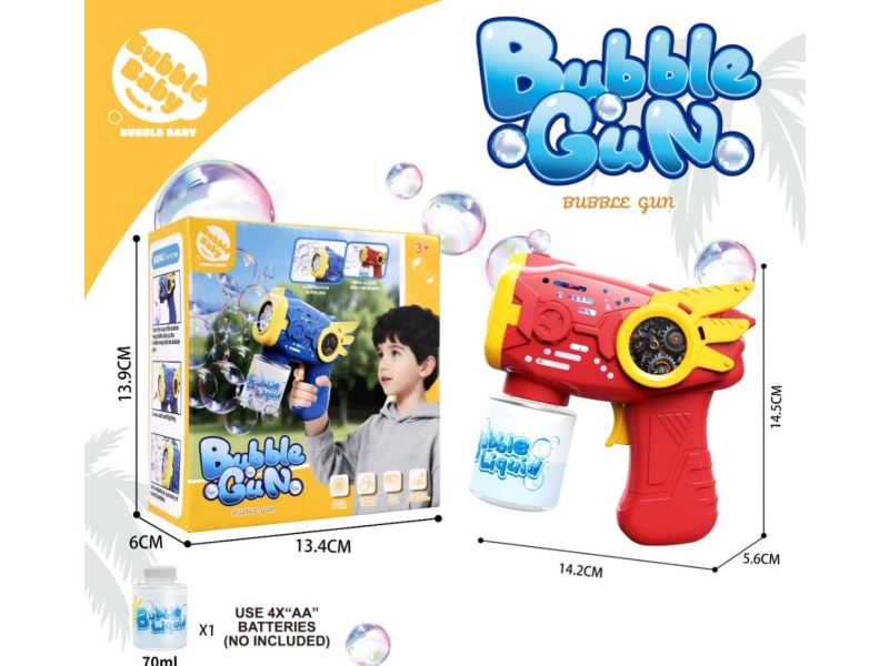 Mechanical Wing Bubble Gun With Red/Blue Light