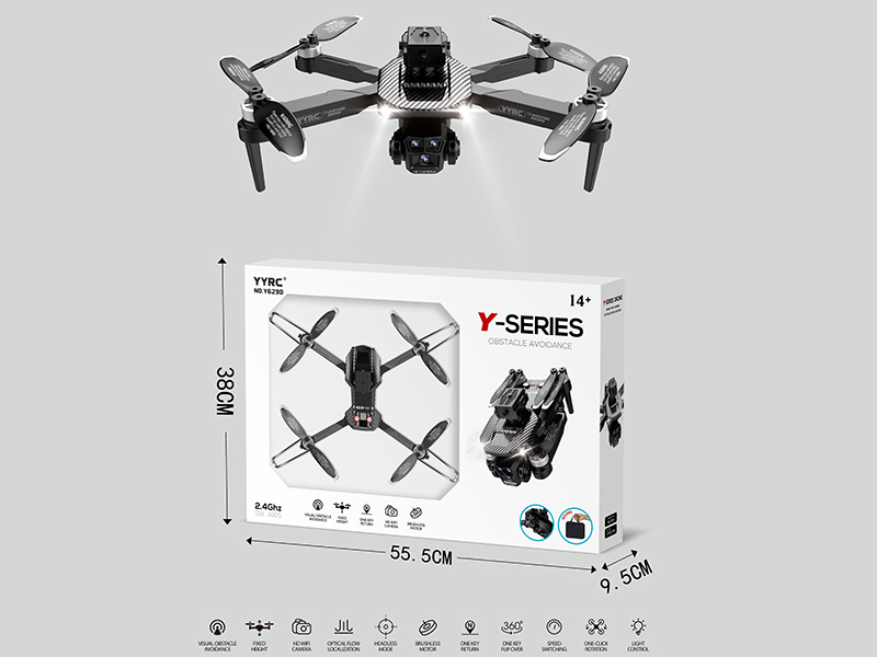 2.4G R/C Brushless Motor, Optical Flow Localization,Dual WiFi Cameras,  Folding Aerial Photography Drone