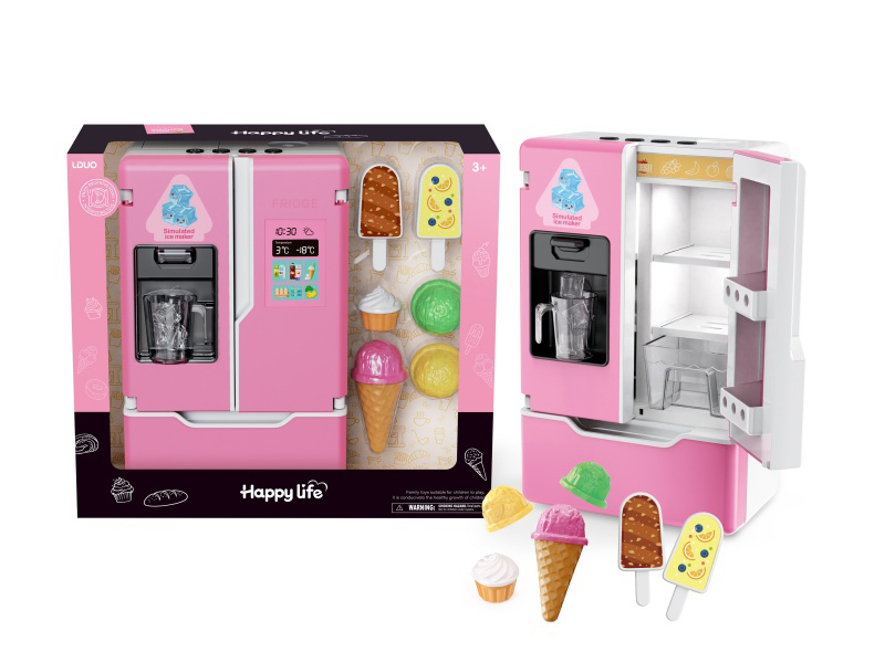 Simulated Refrigerator Set With Light, Sound, Spray