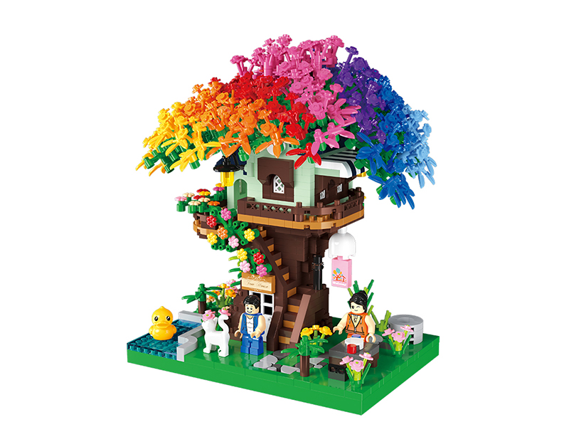 Rainbow Treehouse Building Blocks 1528pcs