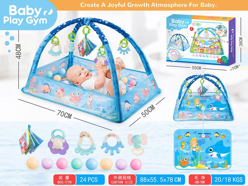 Baby Fence Fitness Blanket Crawling Mat(Blue)