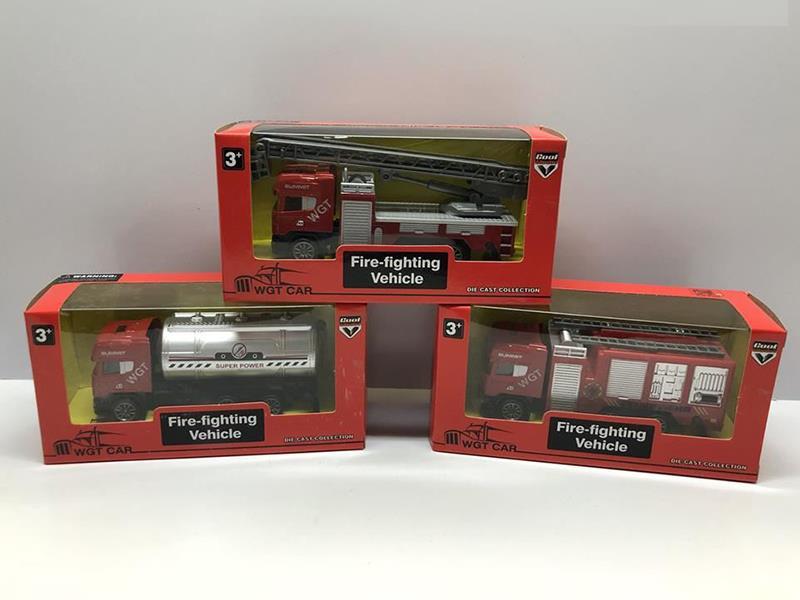 1:64 Pull Back Alloy Fire Engine