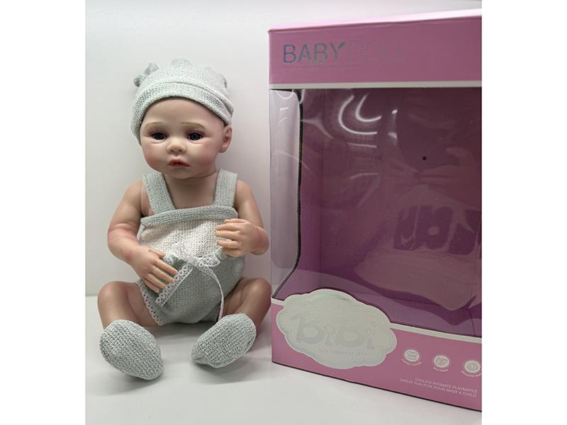 18-Inch High-Quality Imitation Newborn Baby (High Color, With Blue Veins And Blood Vessels Simulating Skin Color, Painted Hair)