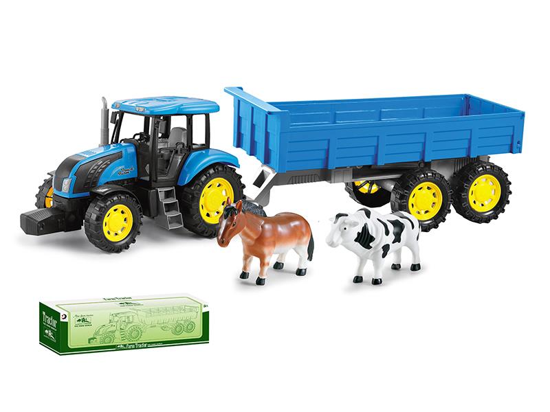 Friction Farm Tractor With Tailer