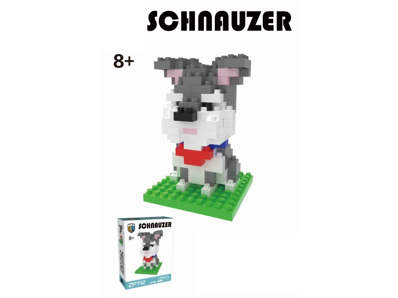 Schnauzer Dog Building Blocks Dog Series 148 PCS