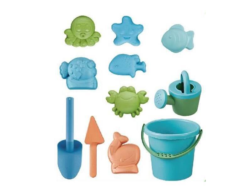 Wheat Straw Material Beach Toys 11pcs