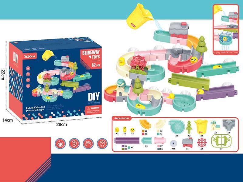 62PCS Slideway Toys