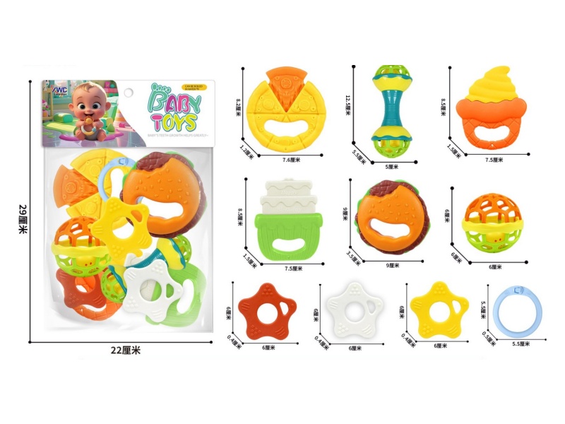 A 10-Piece Set Of Teething Rings