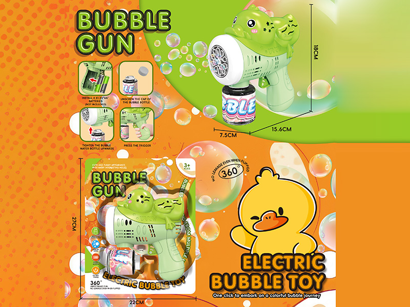 Green Duck Electric Bubble Gun