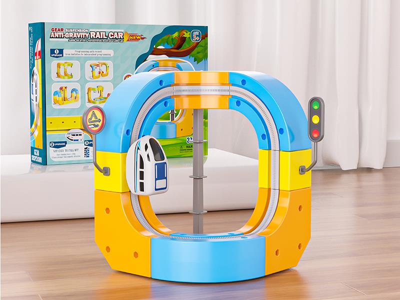 Anti-Gravity Rail Car With Lights 37pcs