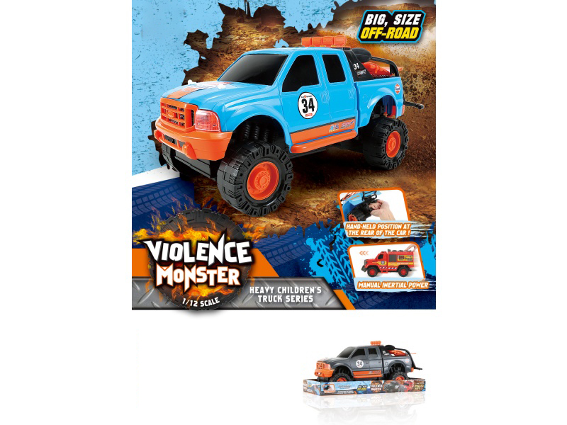 1:12 Fire Wheel Pickup Truck Inertia Vehicle