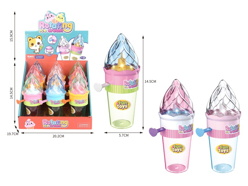 Rotating Light Ice Cream (Can Hold Sugar) Candy Play