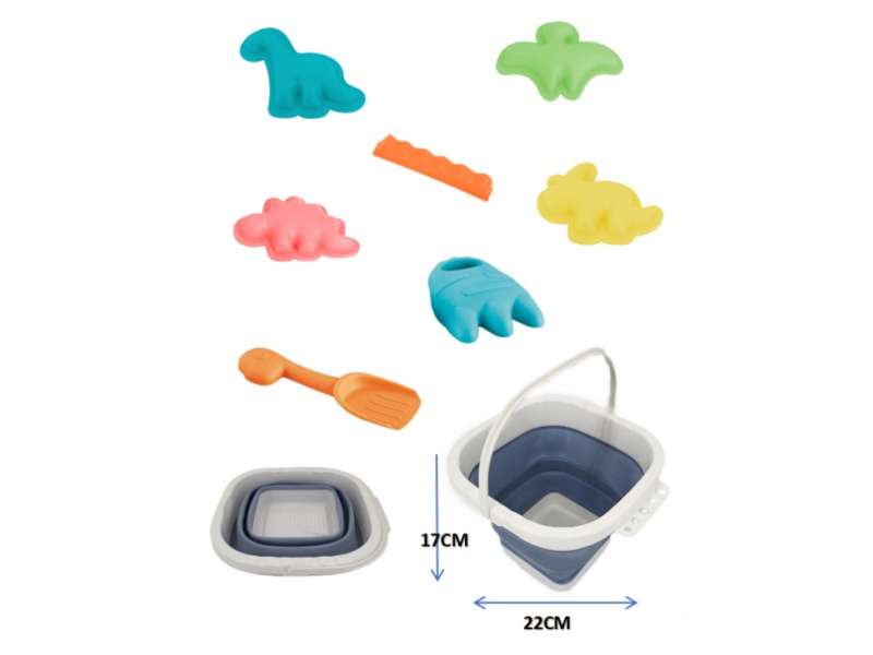 Fold Sand Bucket Set 8PCS