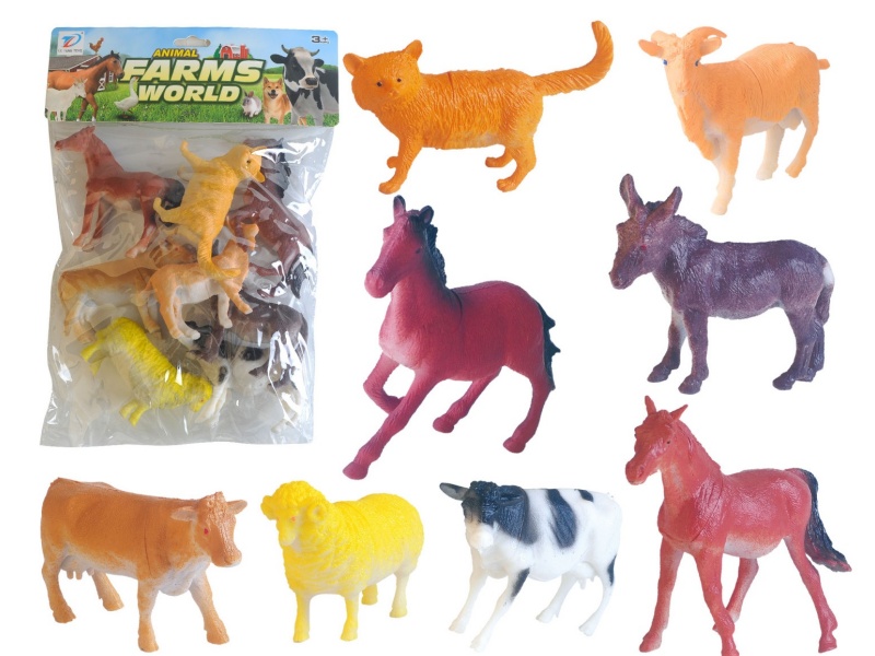 Pvc Simulated Farm Animal 8Pcs