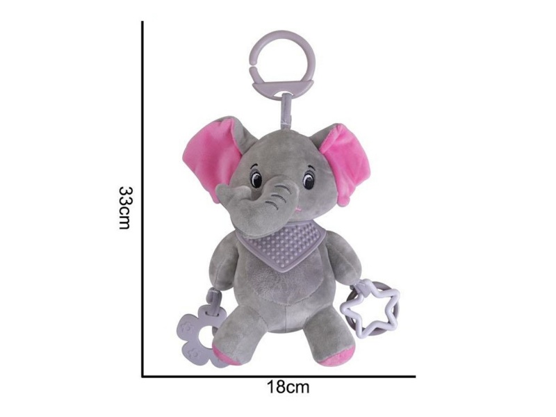 Plush Big Grey Elephant Big Pendant Baby Comfort Plush Animal Toy
